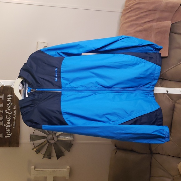 Columbia Two-Tone Blue Jacket Boys L (14/16) - Picture 1 of 6